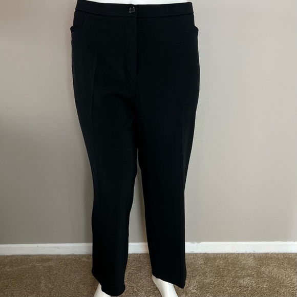 Roz & Ali The Secret Agent Collection Tummy Control Short Straight Black Pants - Picture 2 of 11